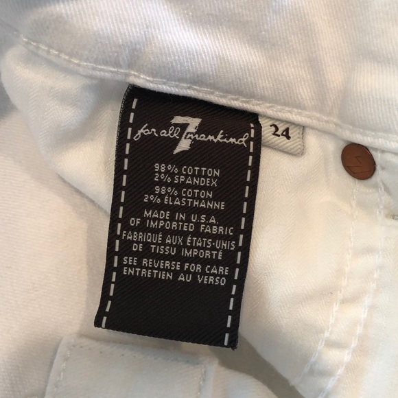7 For All Mankind White Crop Jeans - Picture 5 of 5